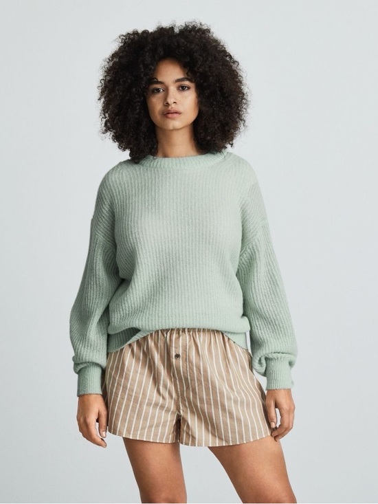 Everlane Sweaters - EVERLANE • The Oversized Alpaca Crew in Mint